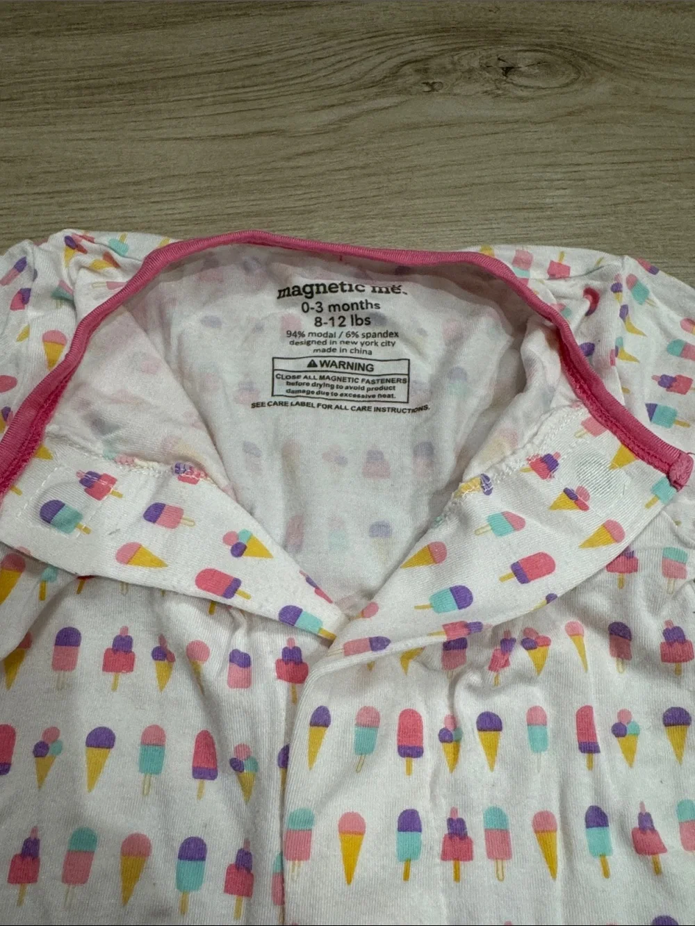 Magnetic Me Modal Ice Cream Footie 0-3 months
